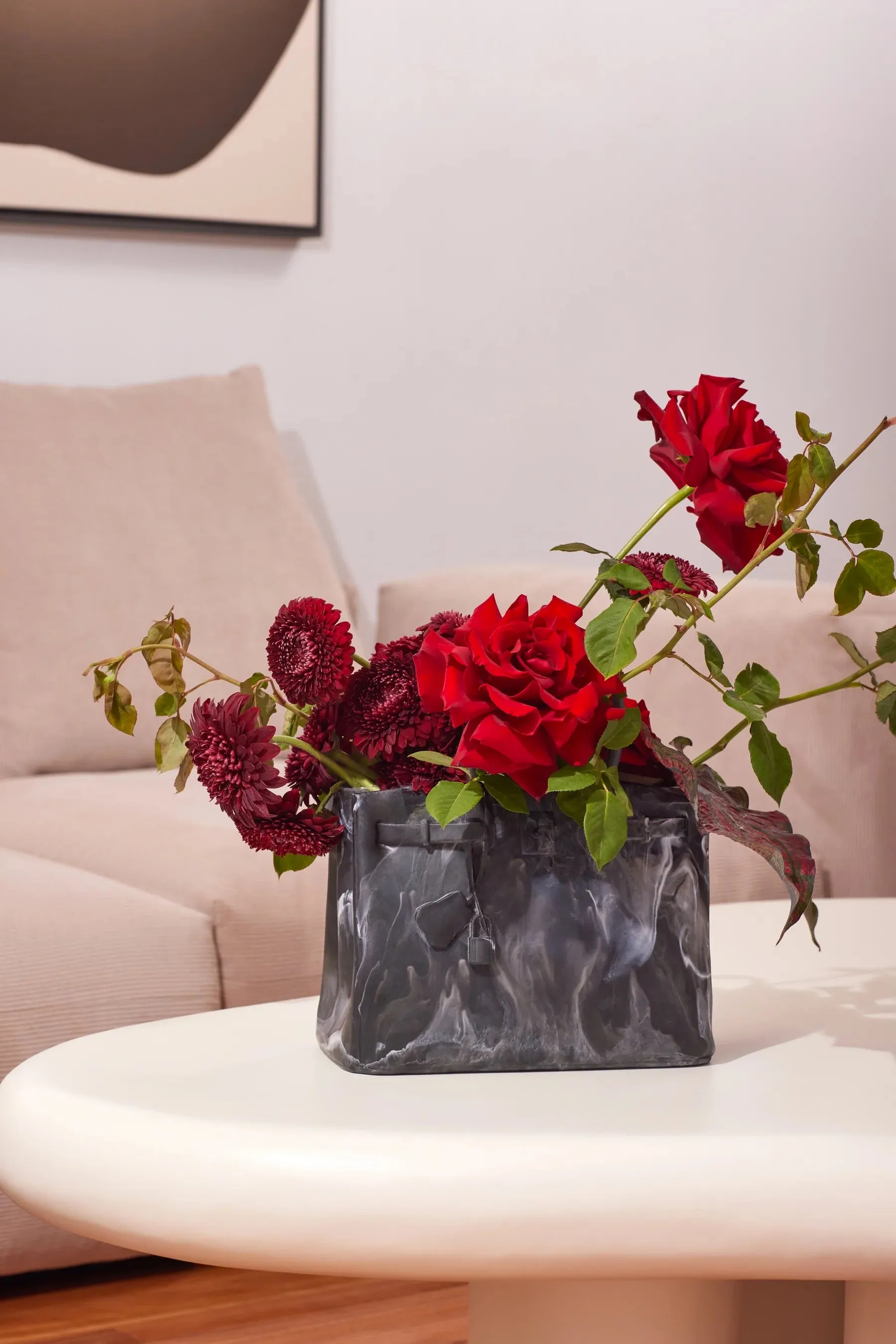 Handbag Vase - Cappuccino