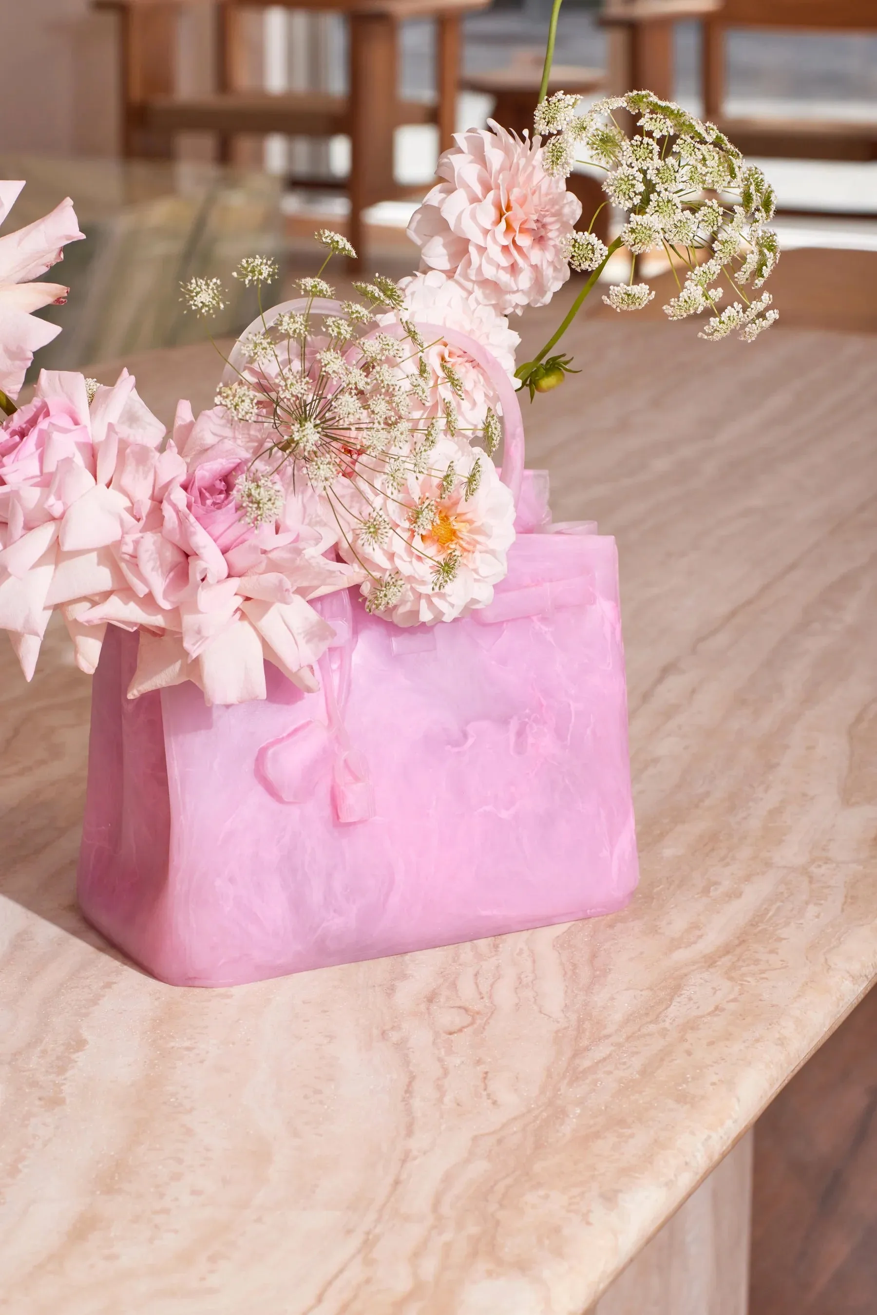 Handbag Vase - Cappuccino