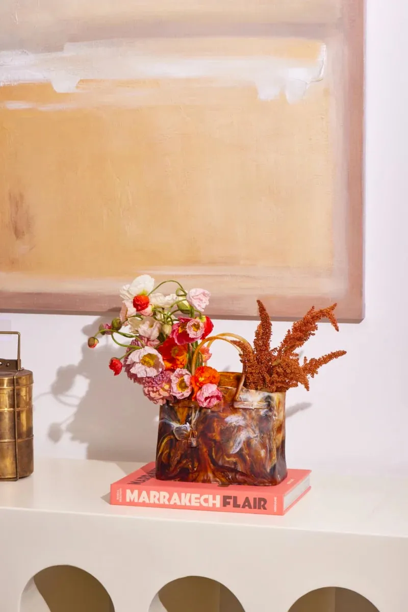Handbag Vase - Cappuccino