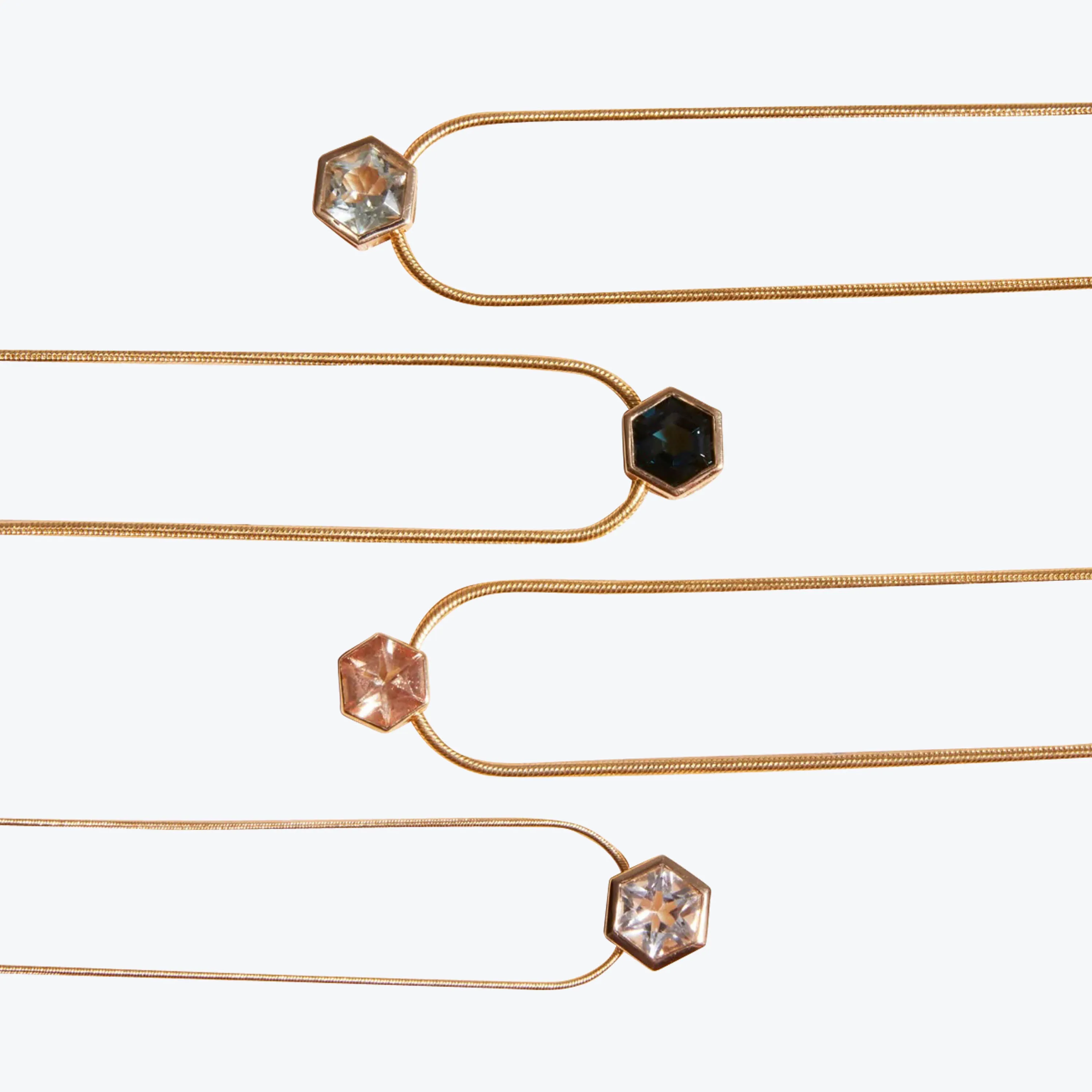 Hexagon Gem Necklace