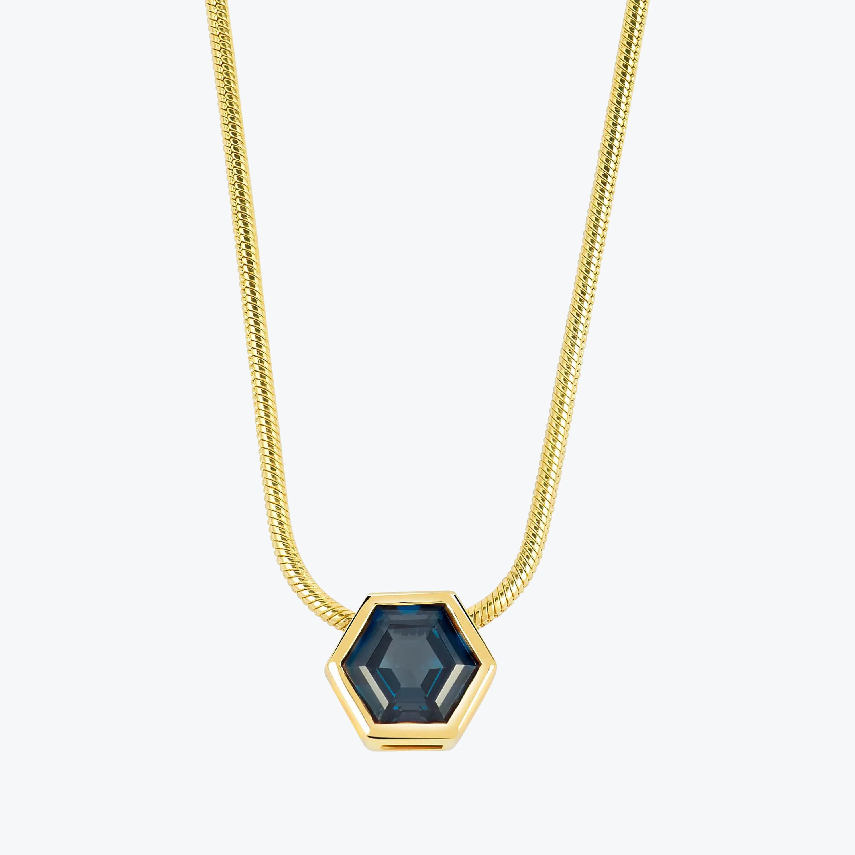 Hexagon Gem Necklace
