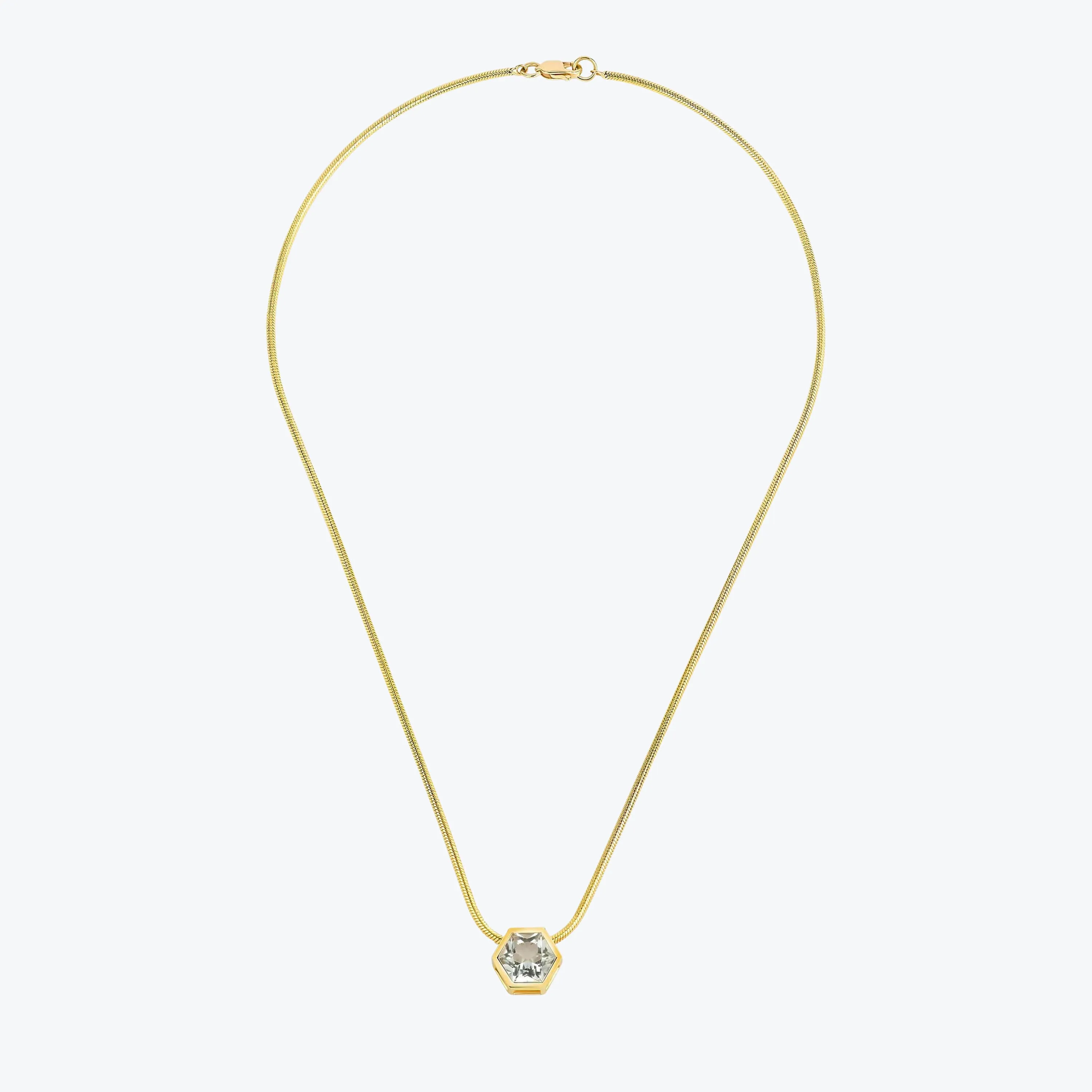 Hexagon Gem Necklace