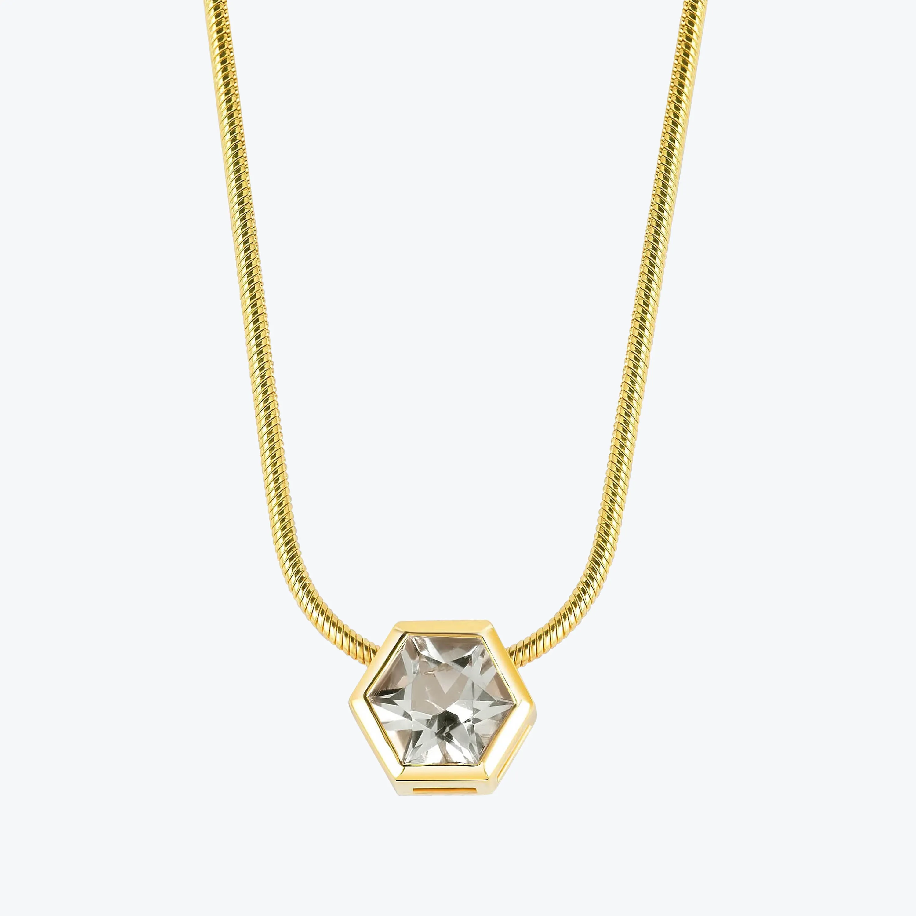 Hexagon Gem Necklace