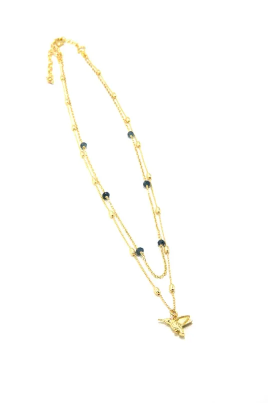 Hummingbird Lapis Convertible Necklace