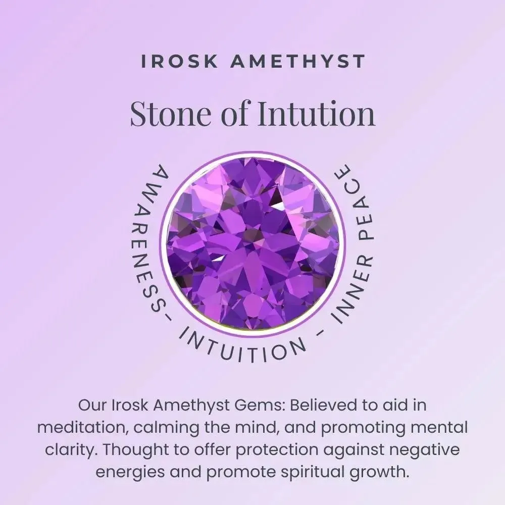Irosk Trillion cut Pendant in Sterling Silver -  Amethyst