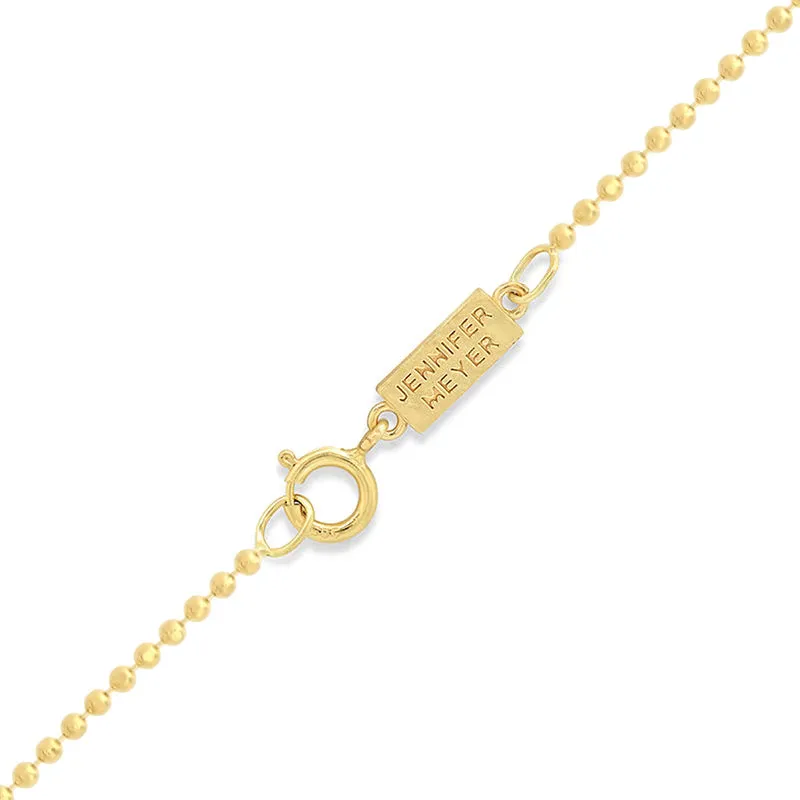 Lapis Inlay and Diamond Pave Good Luck Necklace