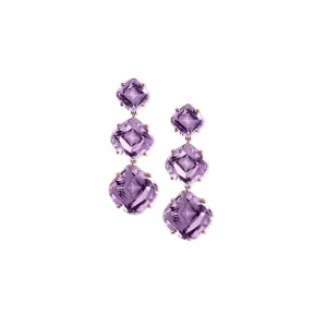 Lavender Amethyst Cushion Earrings