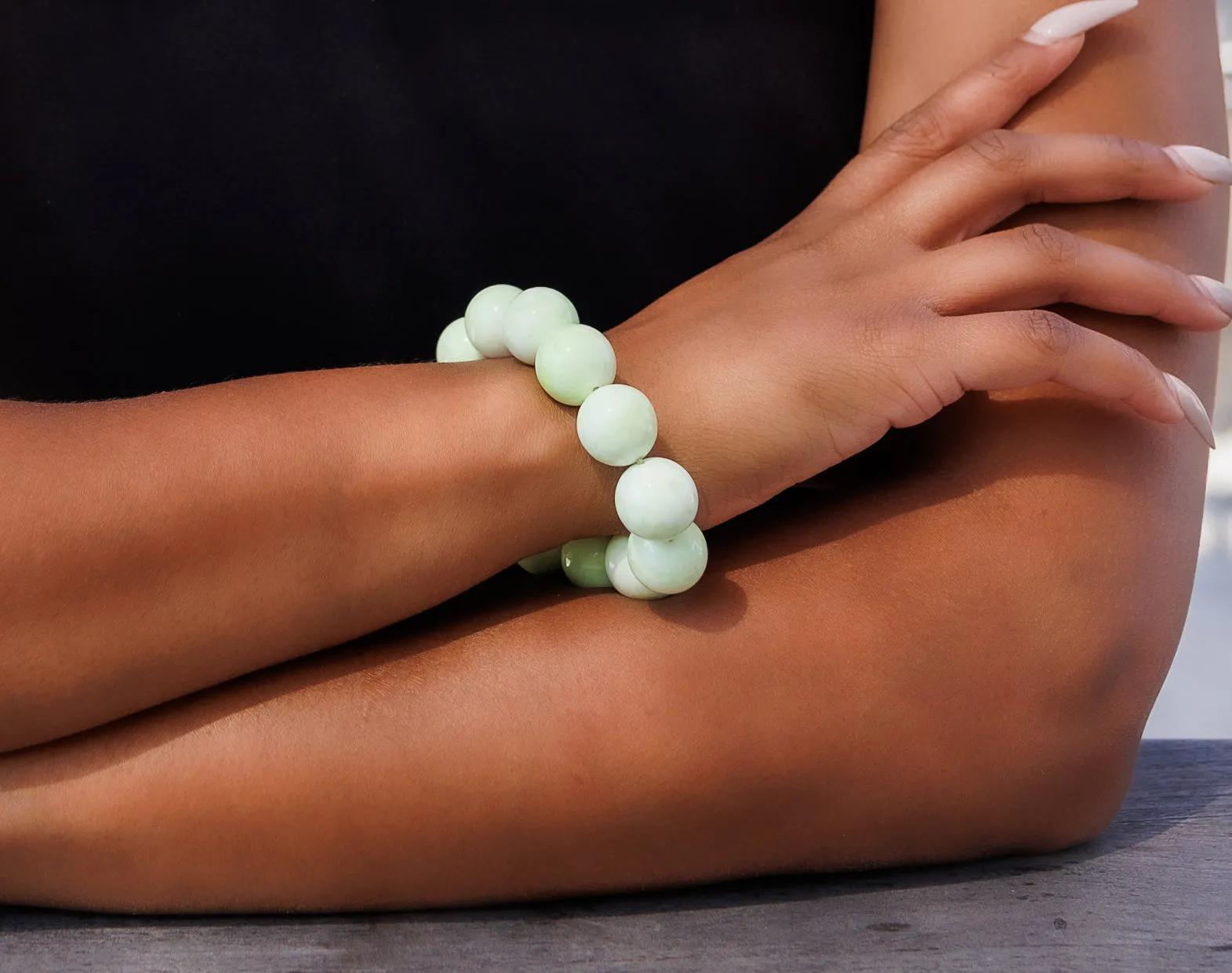 Luxury Lime Chrysoprase Natural Gemstone Bracelet