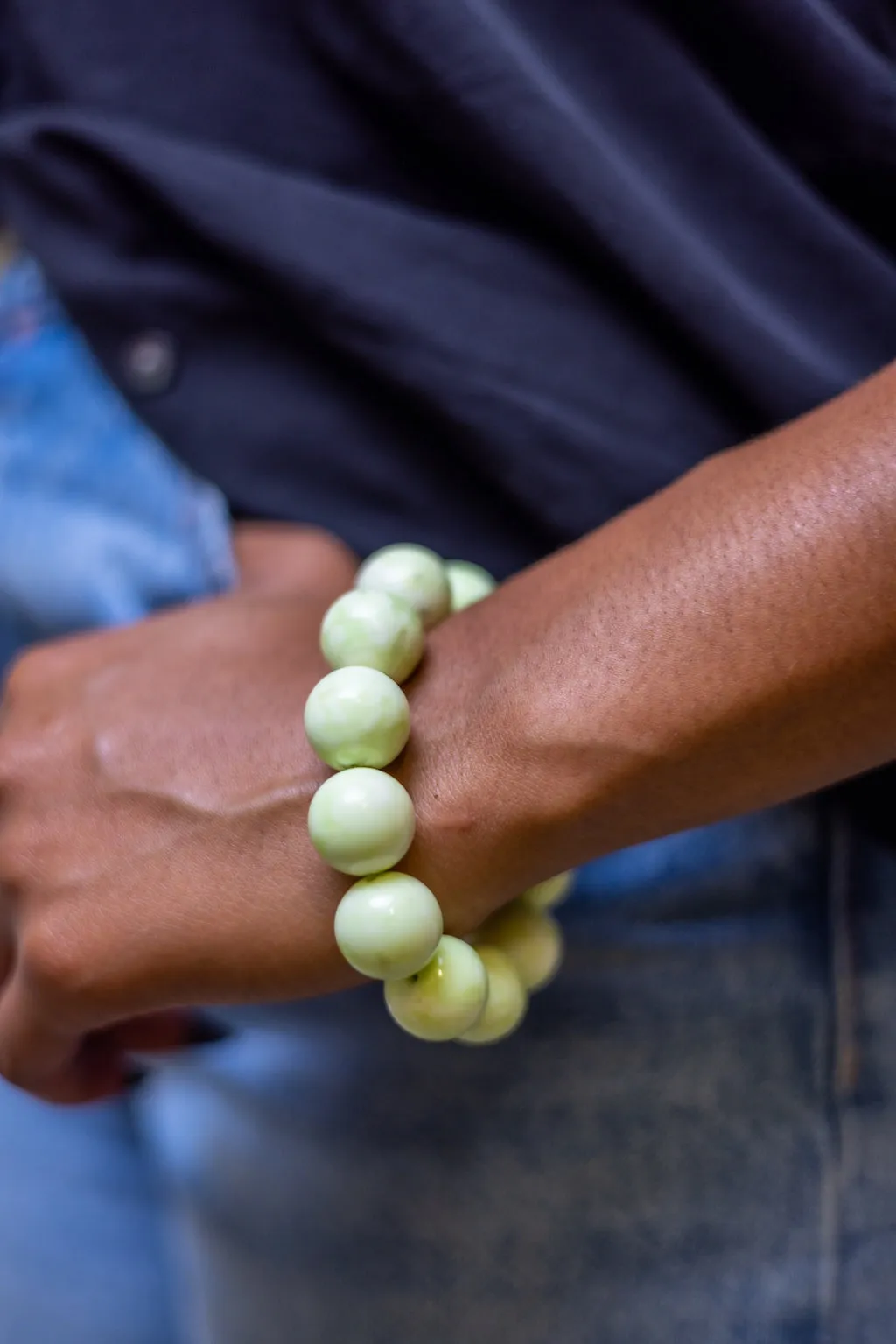 Luxury Lime Chrysoprase Natural Gemstone Bracelet