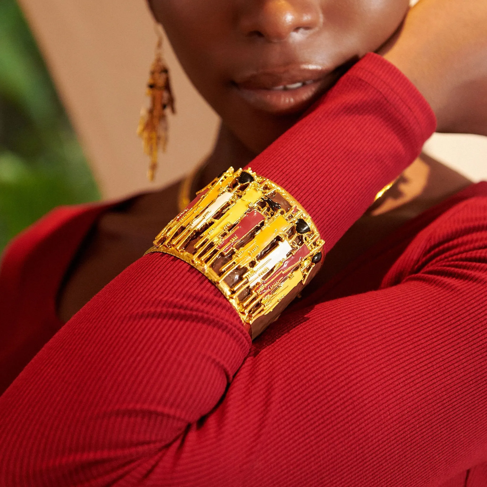 Maasai Sherrie Cuff - Gold