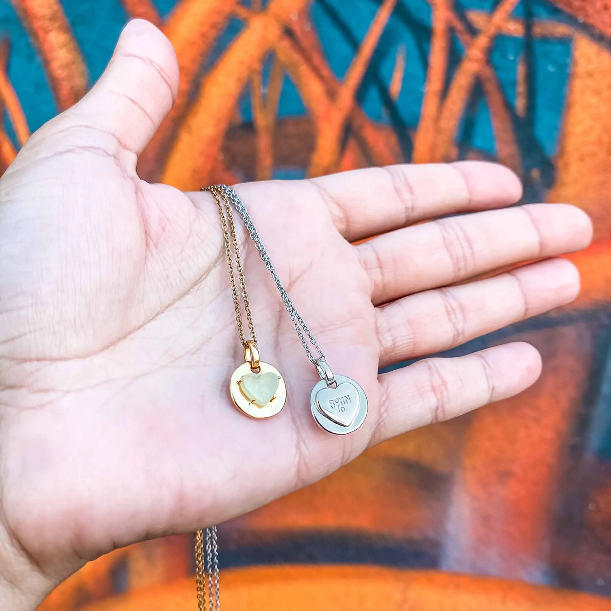MARCH Birthstone Gold Jane Necklace in Aquamarine