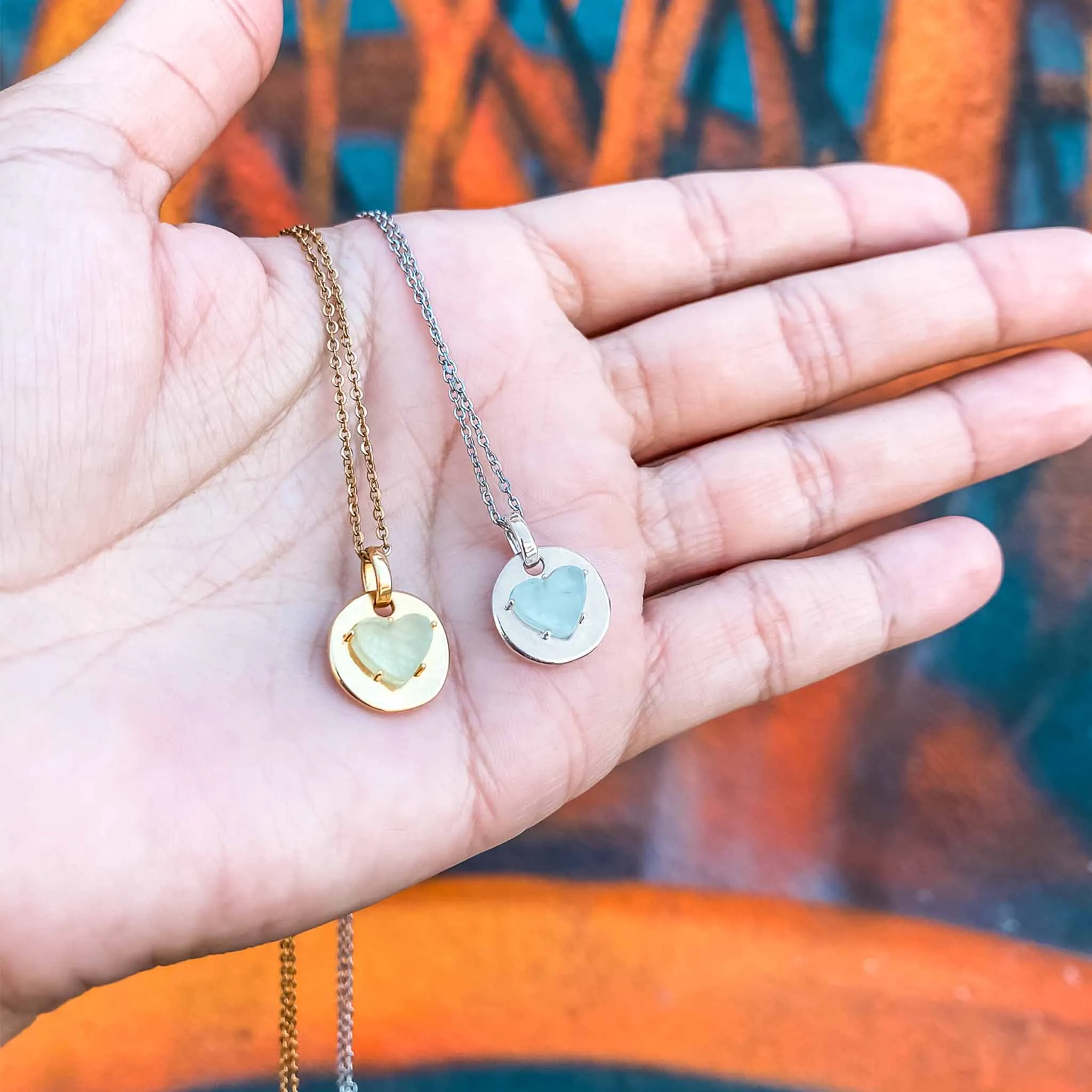 MARCH Birthstone Gold Jane Necklace in Aquamarine