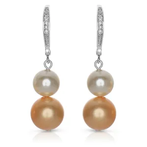 Marguerite Pearl And Cubic Zirconia Drop Earrings