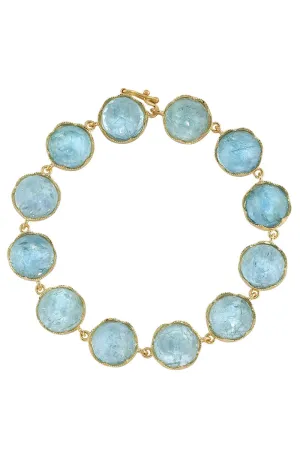 Medium Aquamarine Classic Link Bracelet