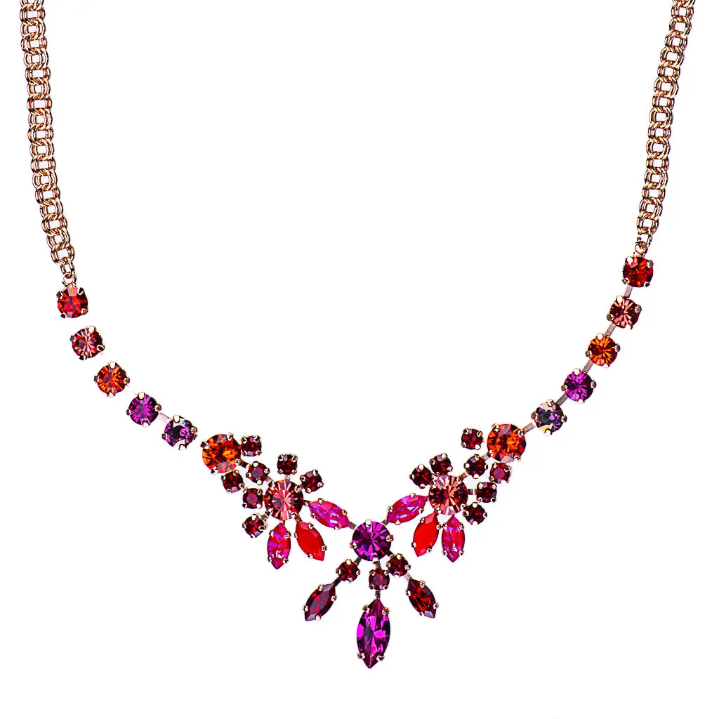 Medium Round and Marquise Necklace in "Hibiscus" *Preorder*