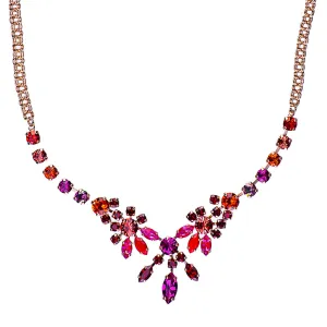 Medium Round and Marquise Necklace in "Hibiscus" *Preorder*