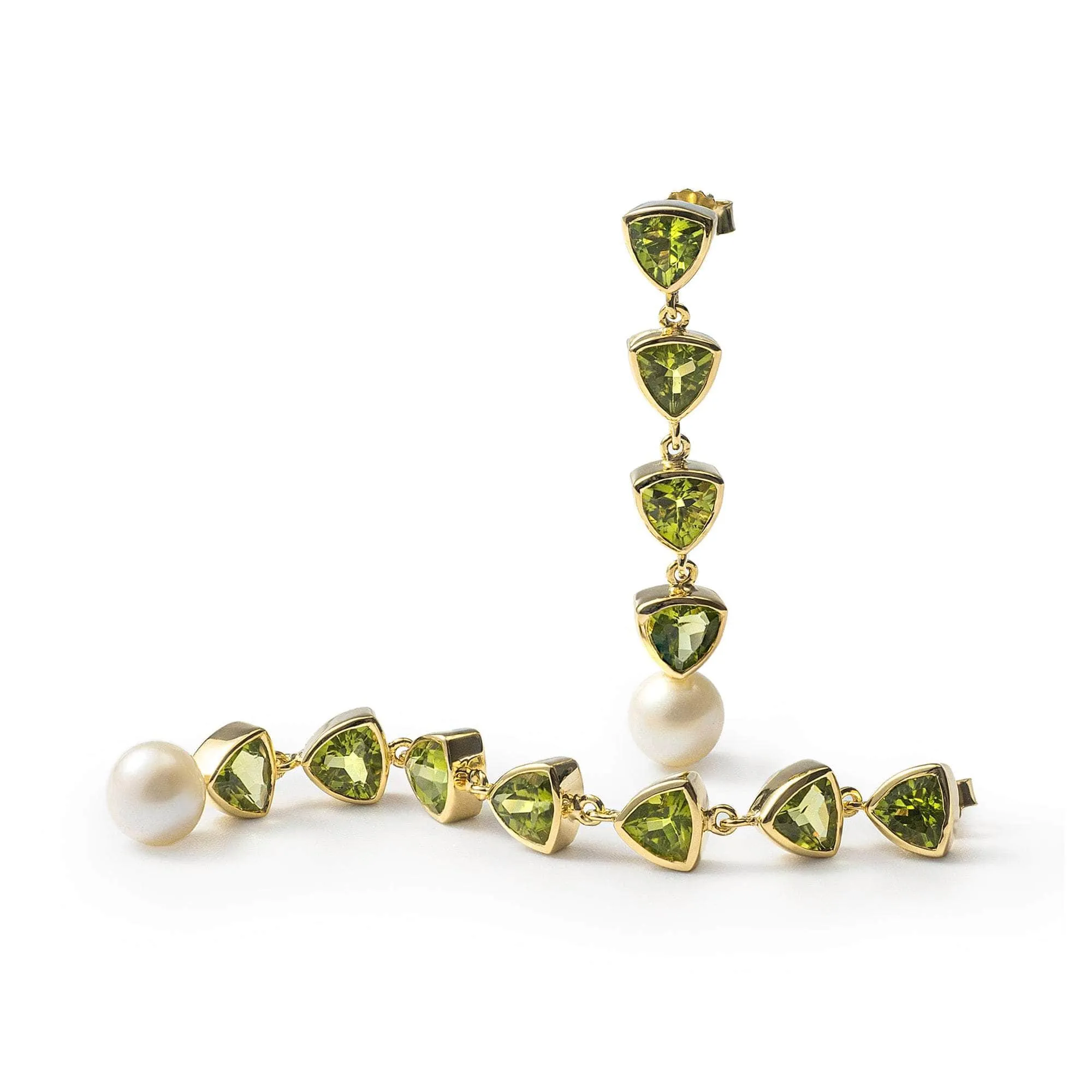 Mikko Pearl and Peridot Earrings