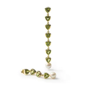 Mikko Pearl and Peridot Earrings