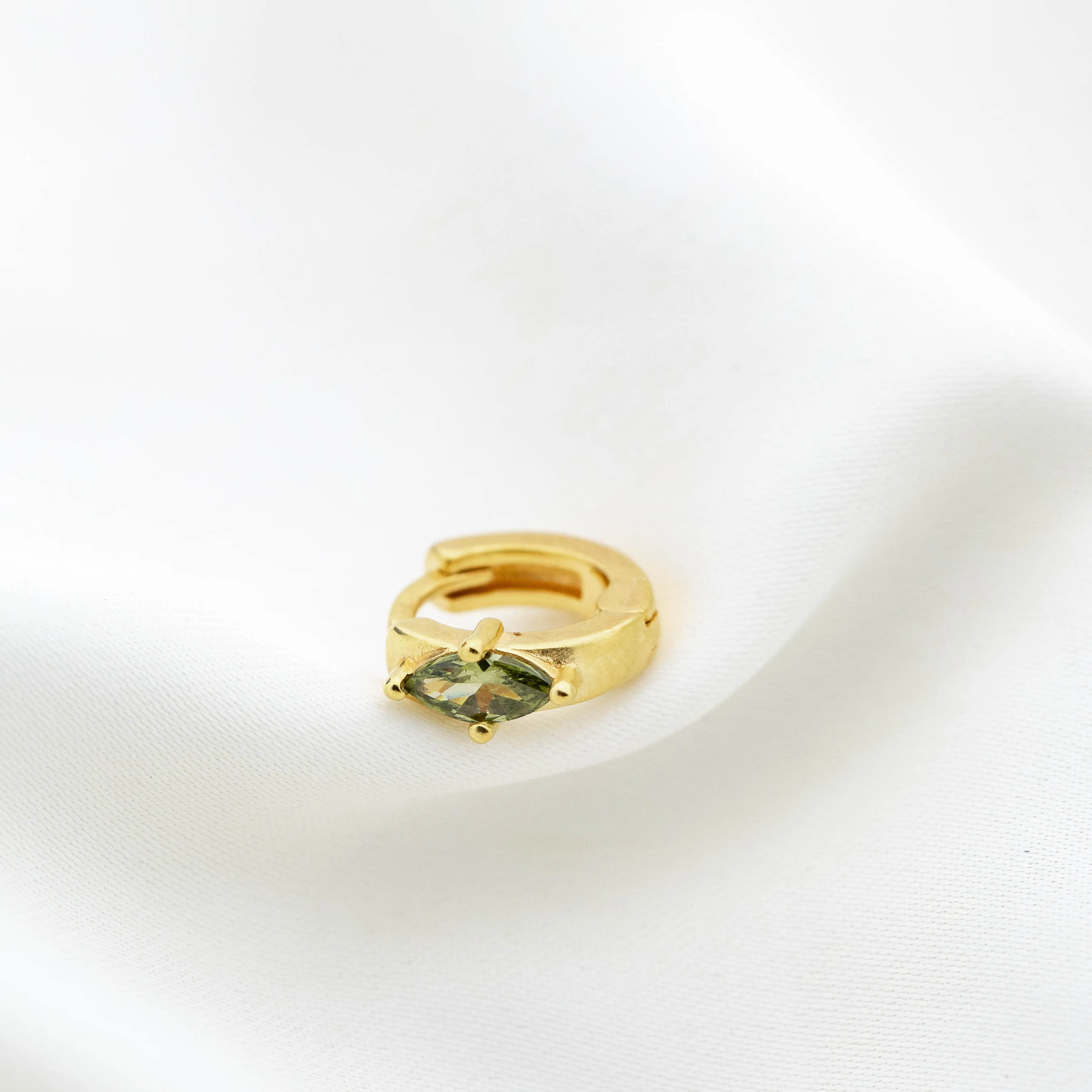 Mini Peridot Hoop