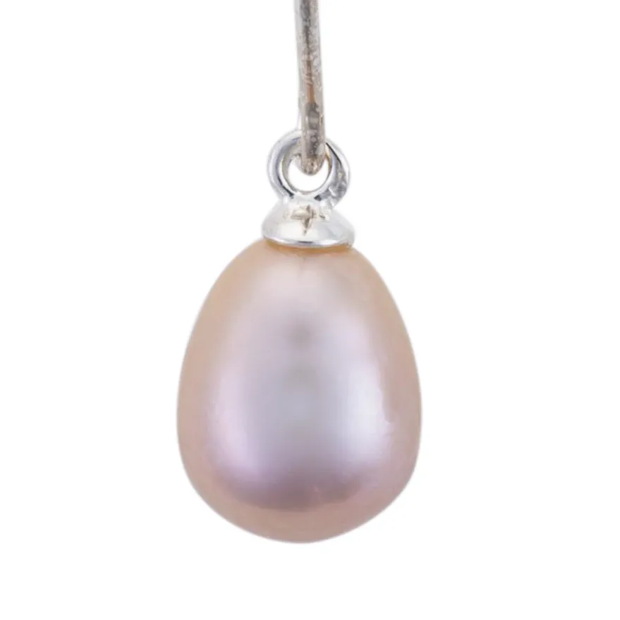 Minimalist pearl drop earrings