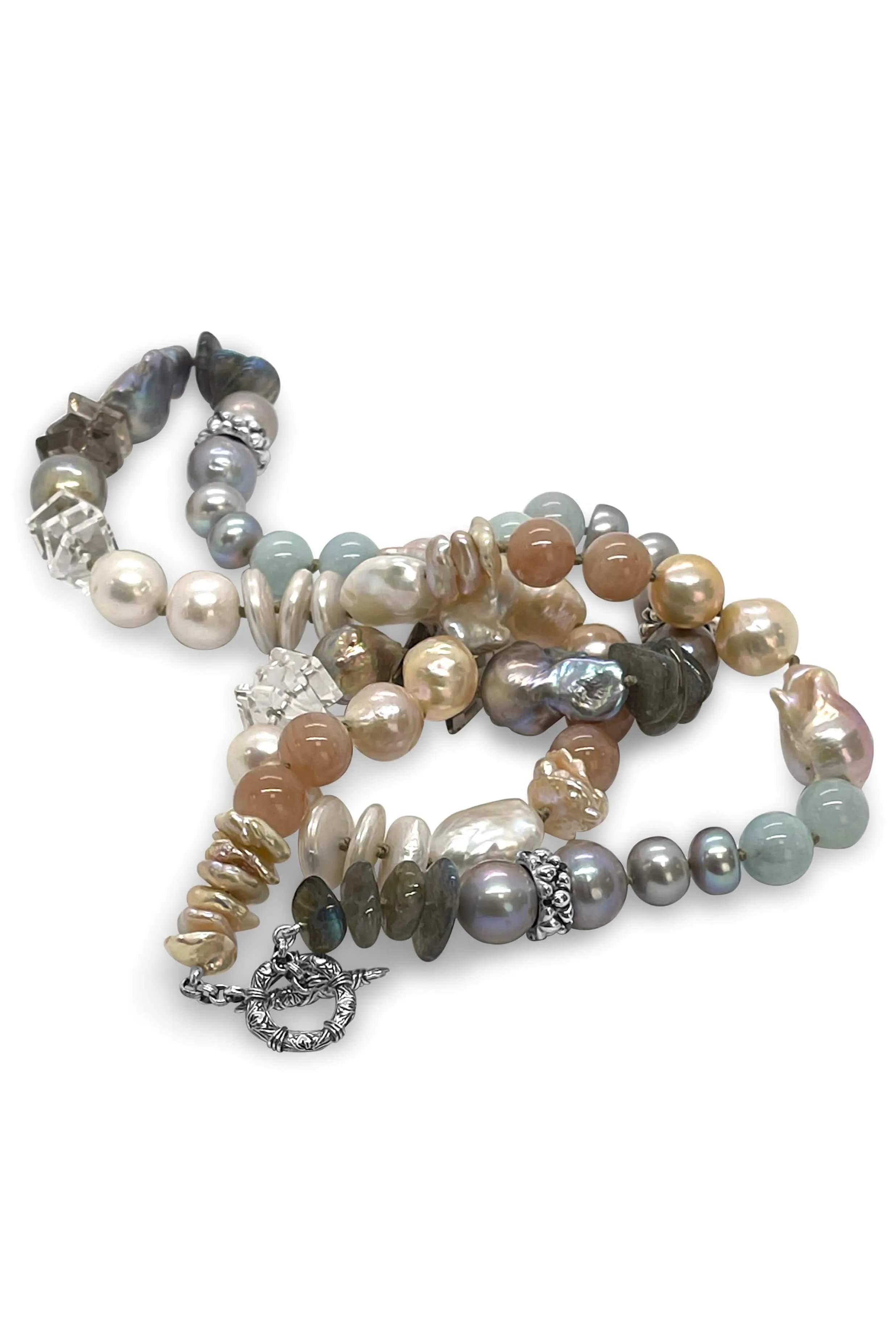 Mixed Pearl and Quartz Necklace