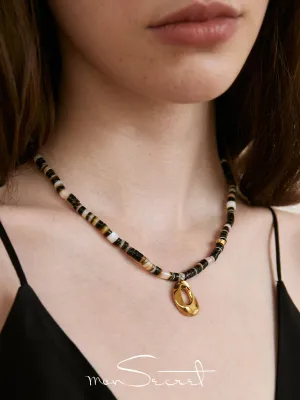 Mother of Pearl Shell Cave Necklace