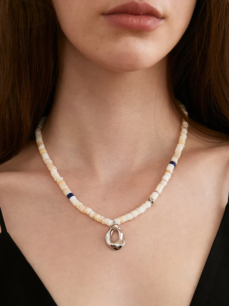 Mother of Pearl Shell Cave Necklace