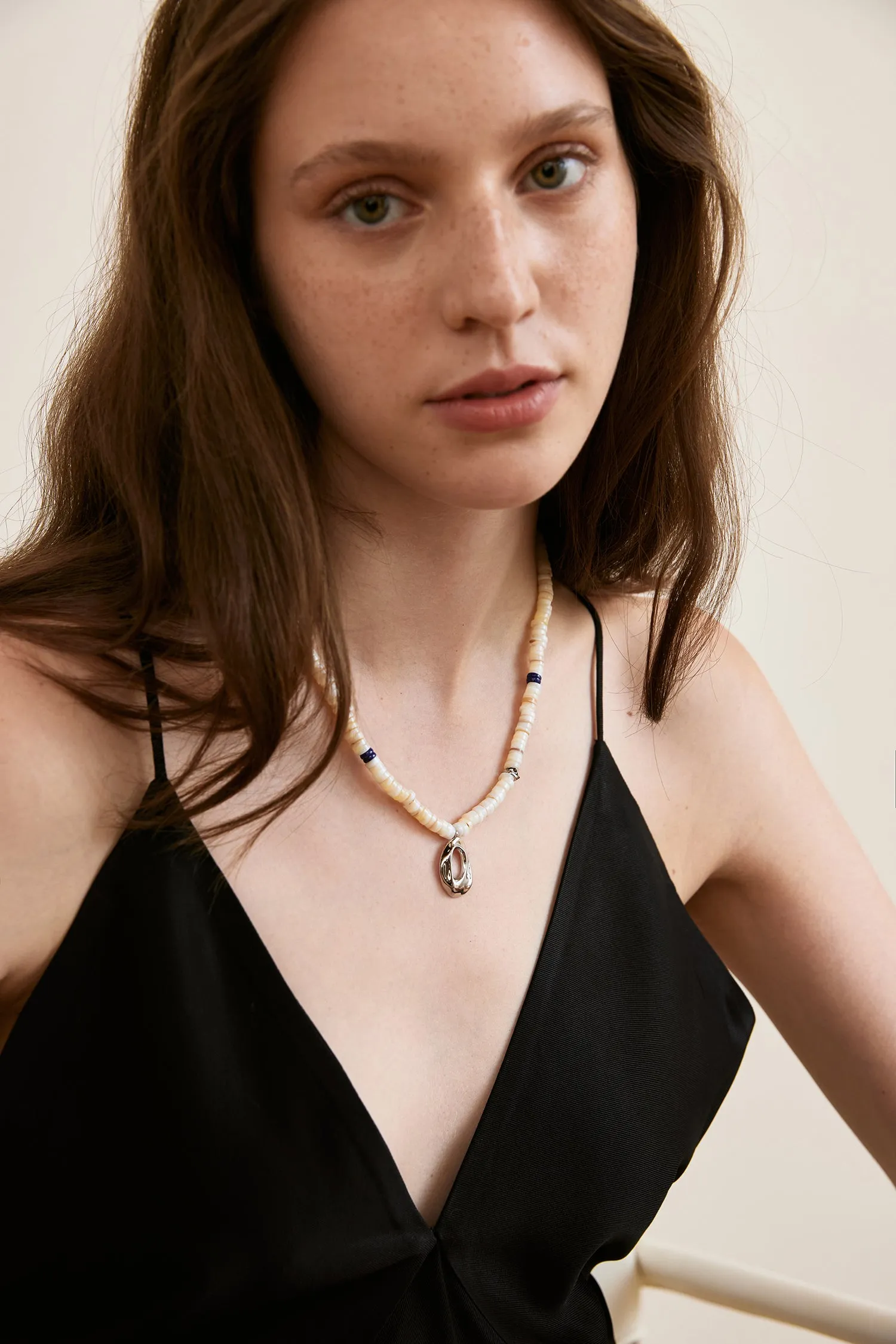 Mother of Pearl Shell Cave Necklace