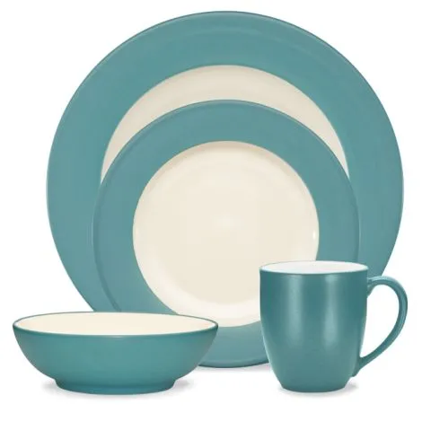 Noritake Turquoise Colorwave Rim Dinnerware Set