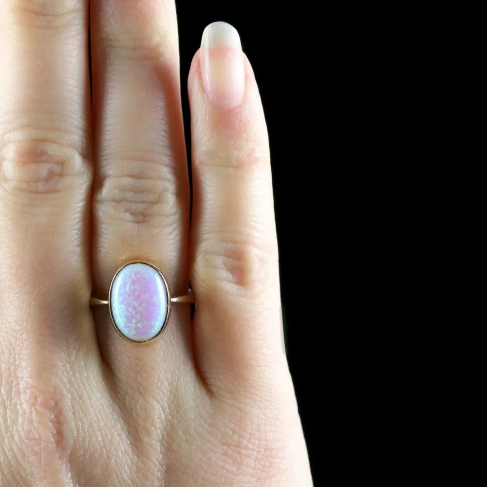 Opal 9Ct Gold Ring Large 6.5Ct Opal