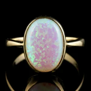 Opal 9Ct Gold Ring Large 6.5Ct Opal