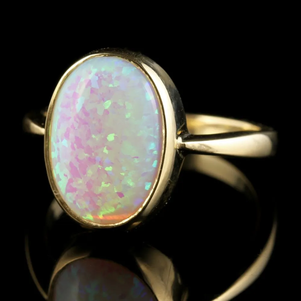 Opal 9Ct Gold Ring Large 6.5Ct Opal
