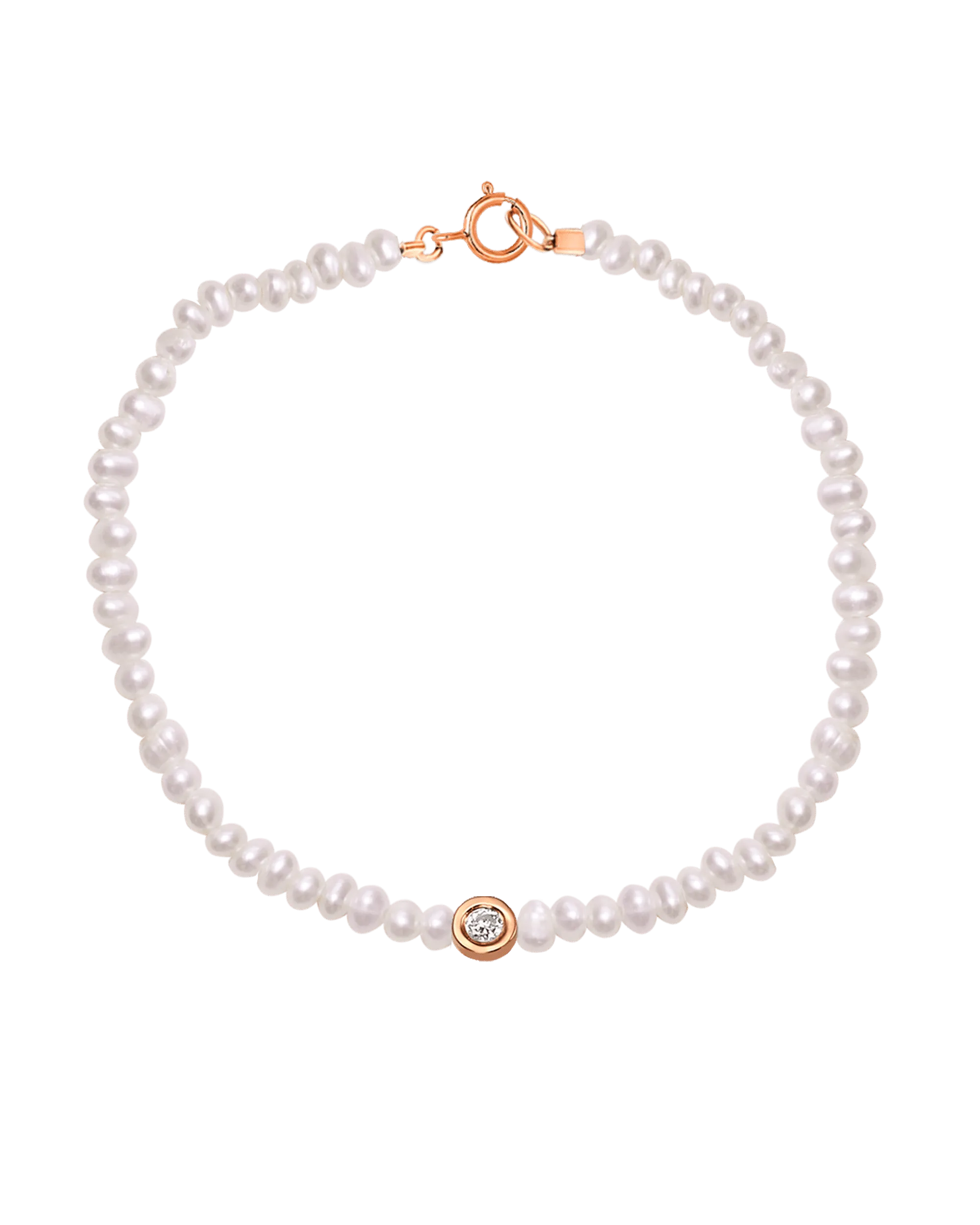 Pearl & Diamond Bracelet - 14K Yellow Gold
