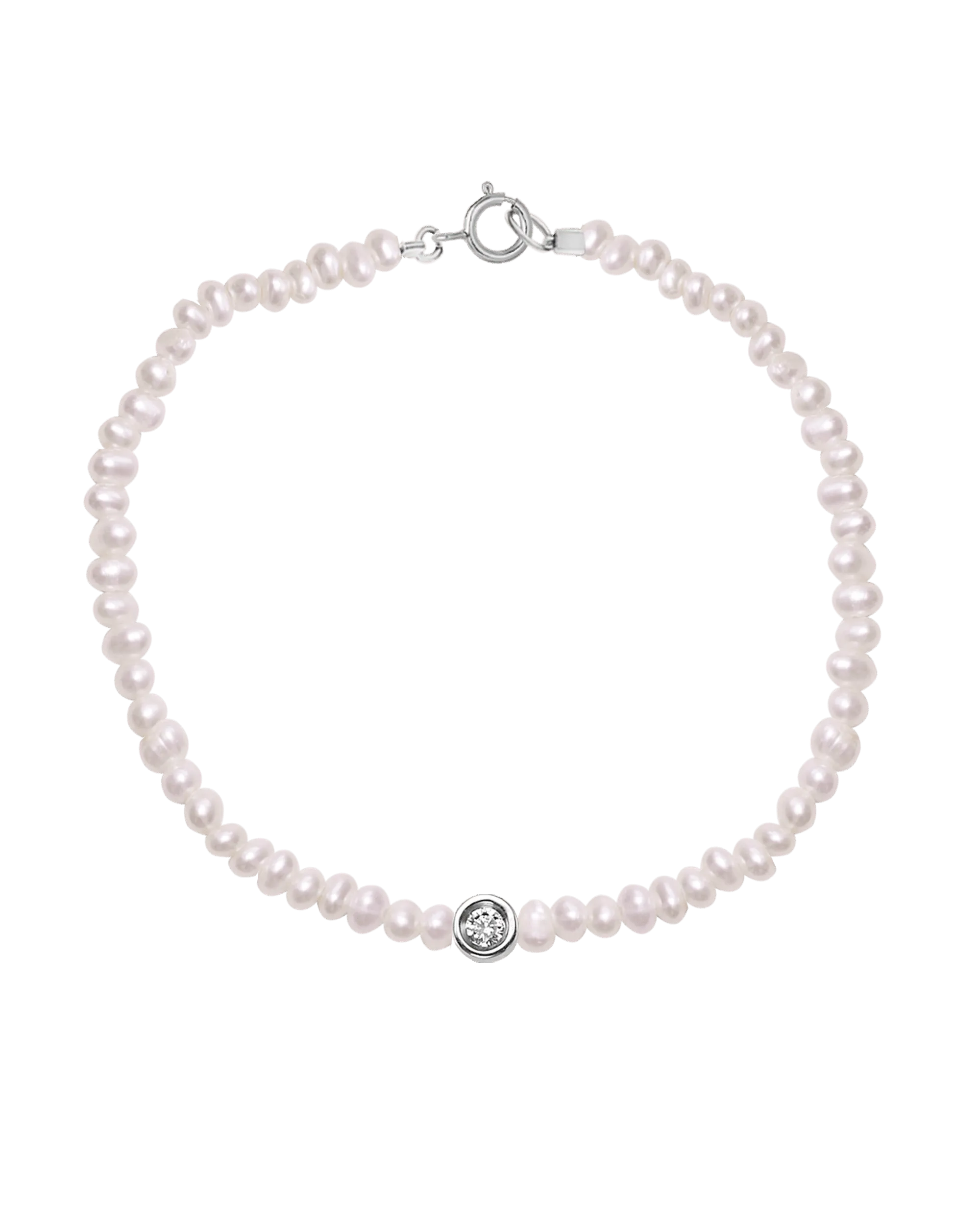 Pearl & Diamond Bracelet - 14K Yellow Gold