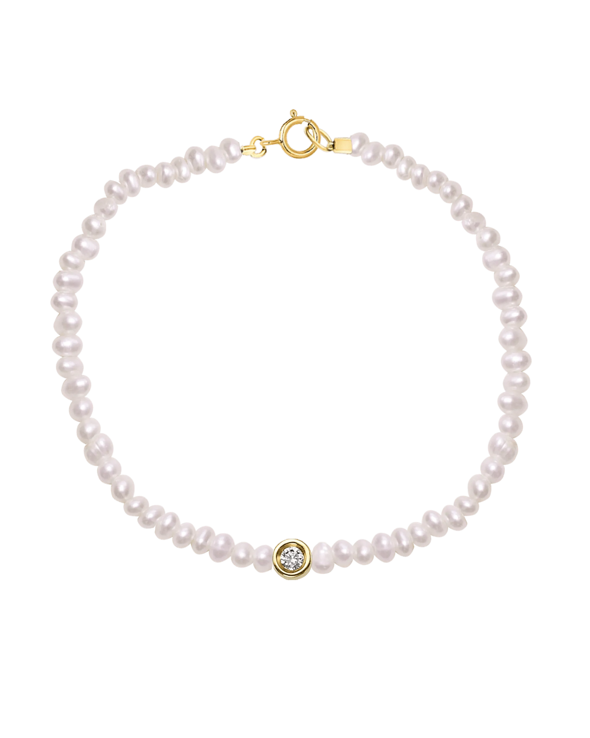 Pearl & Diamond Bracelet - 14K Yellow Gold