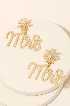 Pearl Mrs. Earrings