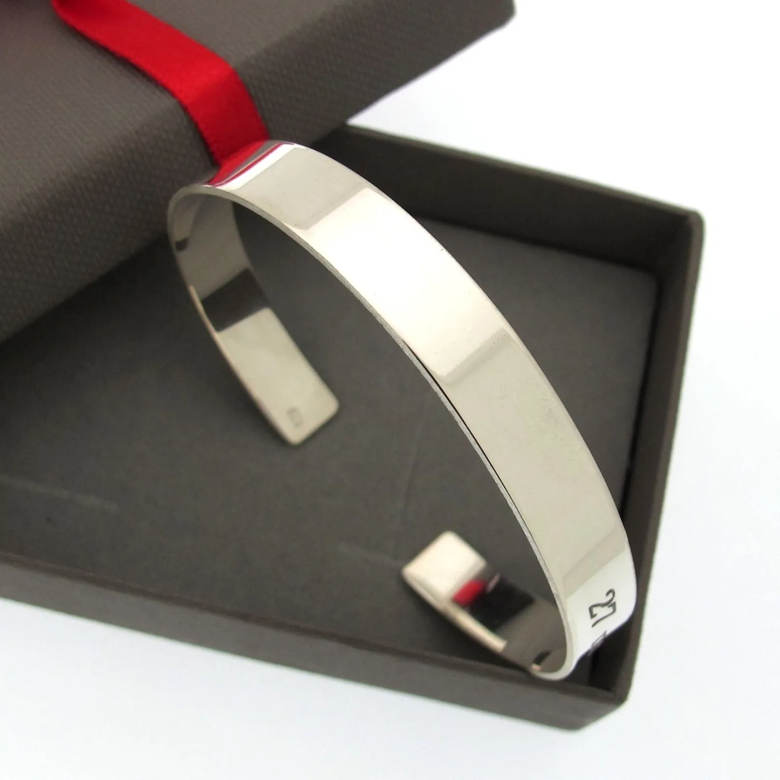 Personalized Sterling Silver Men's Inspiration Cuff Bracelet