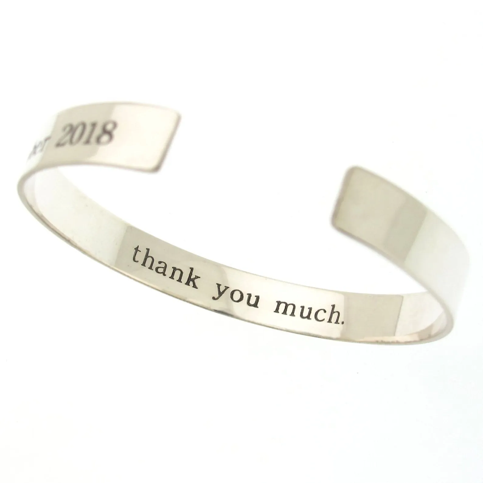 Personalized Sterling Silver Men's Inspiration Cuff Bracelet