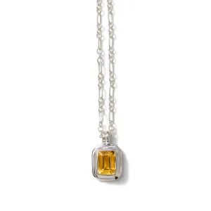 Petra Necklace, Citrine, Silver