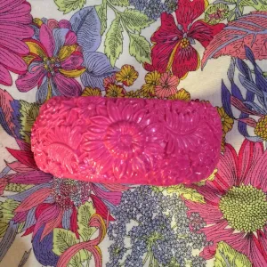 Pink floral wide bangle like Celluloid