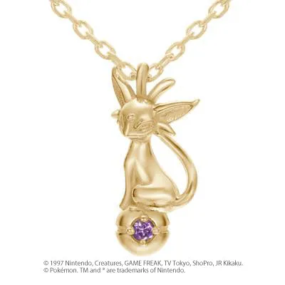 [Pokémon]Espeon & Pokéball necklace K18 gold