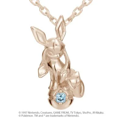 [Pokémon]Glaceon & Pokéball necklace K18 rose gold