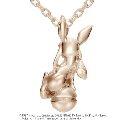 [Pokémon]Glaceon & Pokéball necklace K18 rose gold