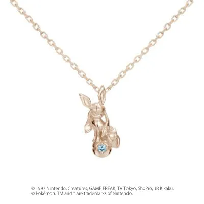 [Pokémon]Glaceon & Pokéball necklace K18 rose gold