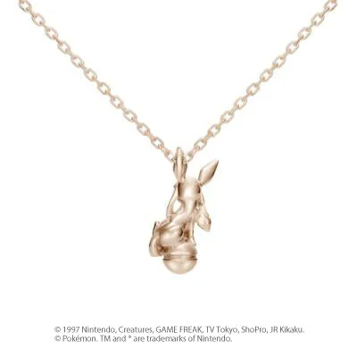 [Pokémon]Glaceon & Pokéball necklace K18 rose gold