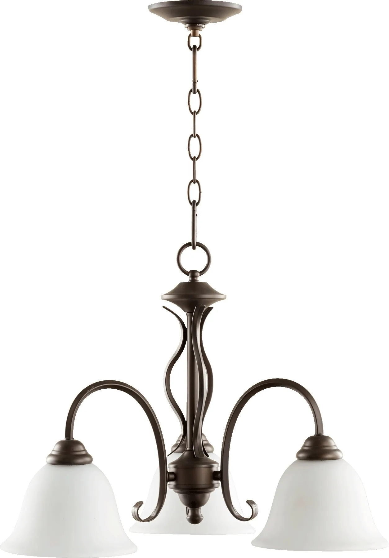 Quorum Spencer 6410-3-186 Nook - Oiled Bronze W/ Satin Opal