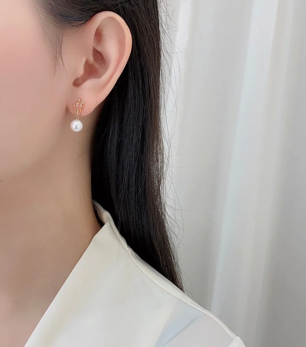"Hot Air Balloon" Pearl Earrings