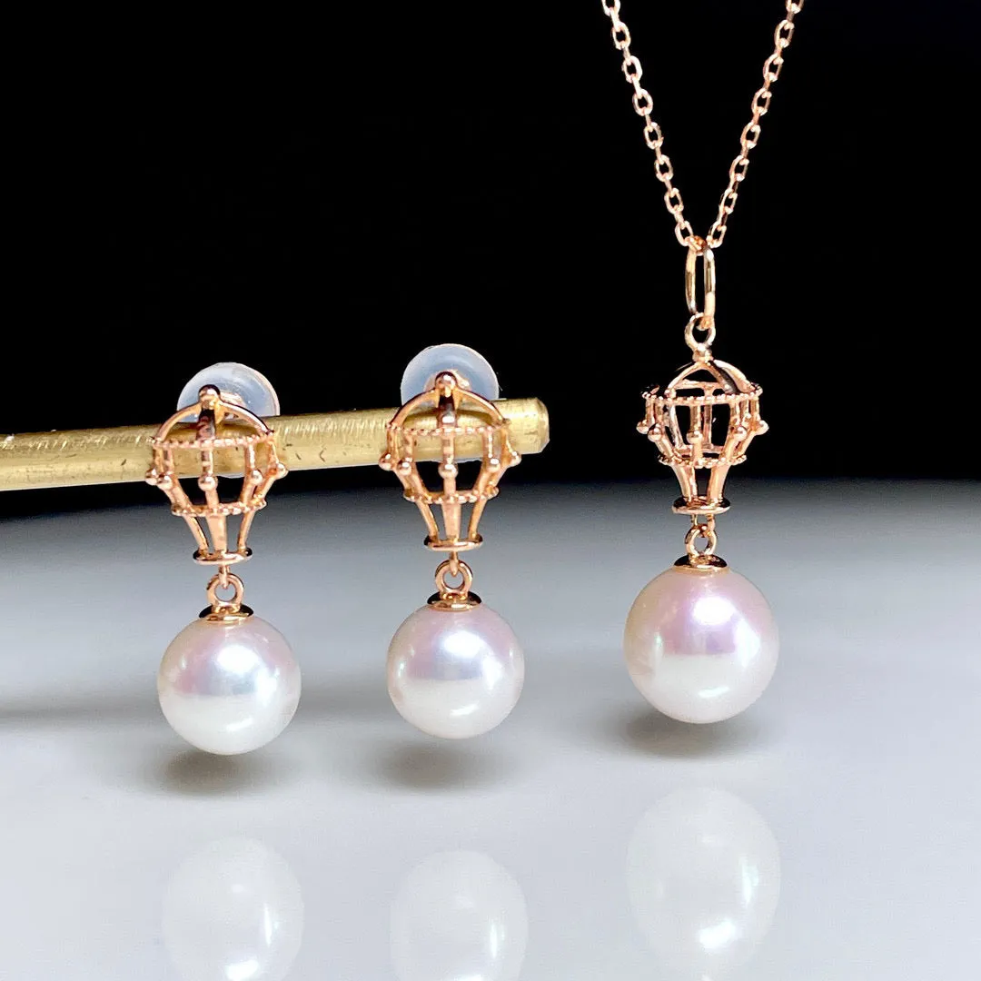 "Hot Air Balloon" Pearl Earrings