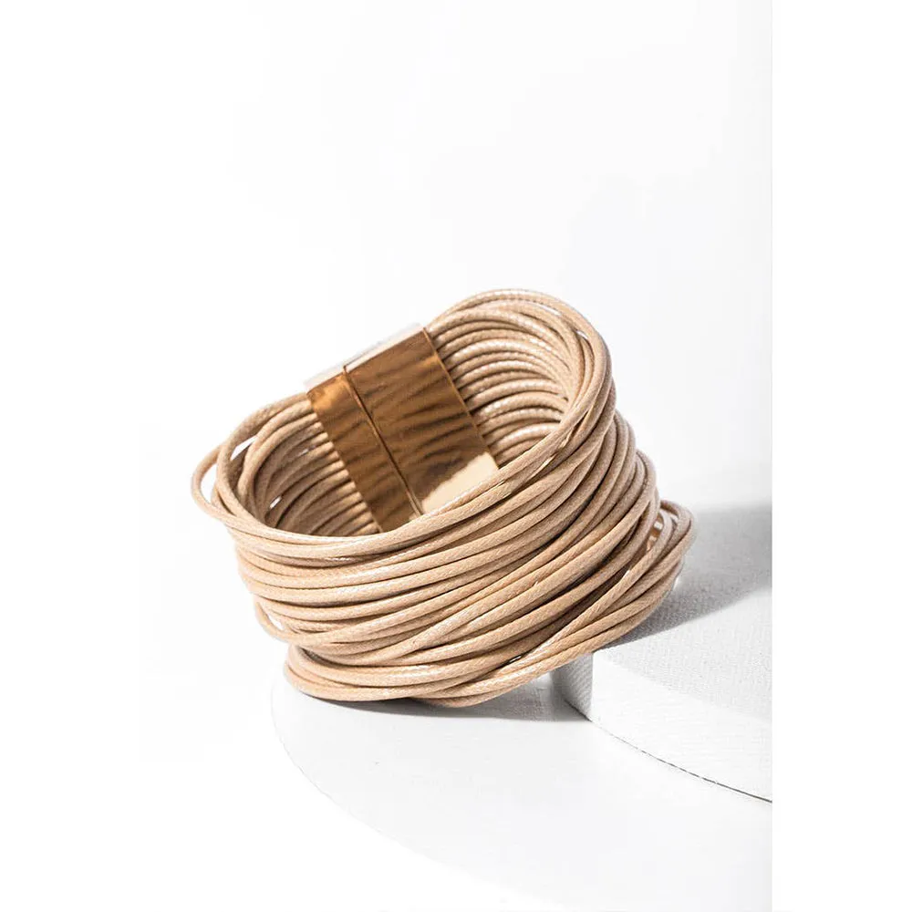 SAACHI Simple Cord Leather Bracelet
