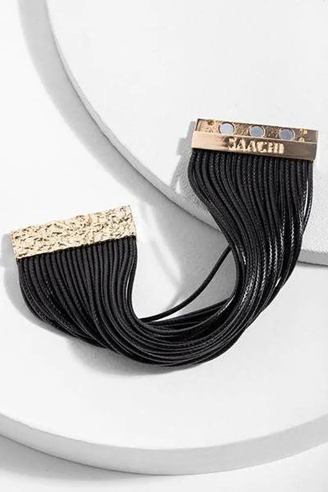 SAACHI Simple Cord Leather Bracelet